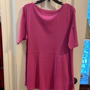 J Jill Short-Sleeve Scoop Neck Tunic Top